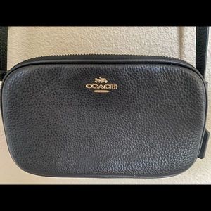 Coach pebbles leather double zip crossbody